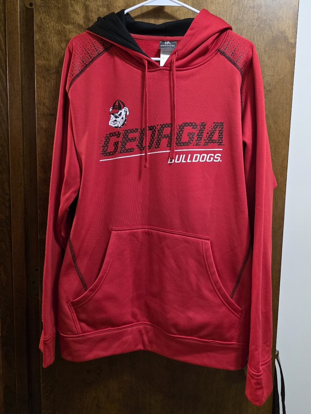 Knights Apparel Red and Black Georgia Bulldogs Pullover Hoodie